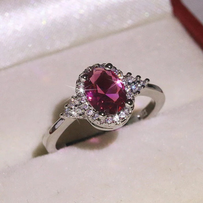 ZRJ401 KYC Step Oval Ring 👑