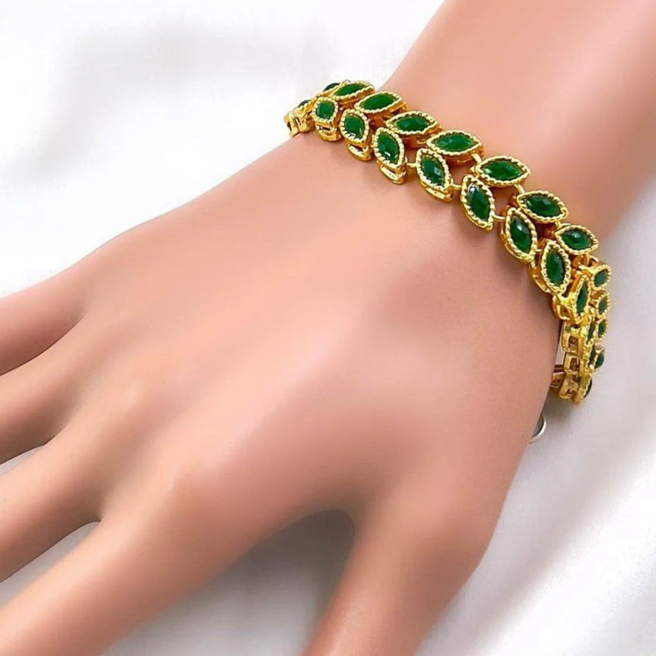ZHJ00161 FRN Double Marquise Bracelet