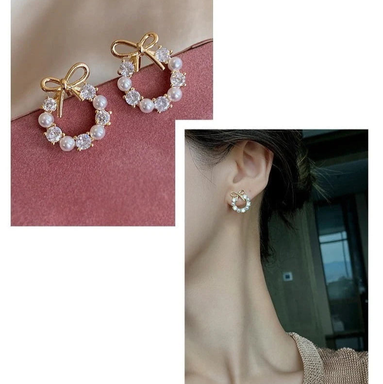 ZRJ044 SDQ Pearl Bow Tops Pair