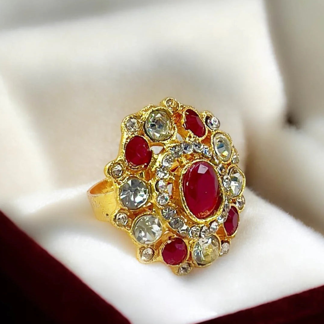 ZRJ00043 FRN Oval Flower Ring Adjustable