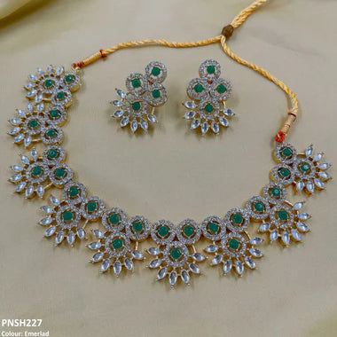 ZJN 0005round pear shape necklace