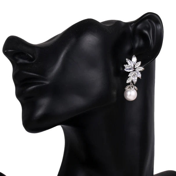 ZRJ404 BYJ Tear Pearl Drop Earrings 👑