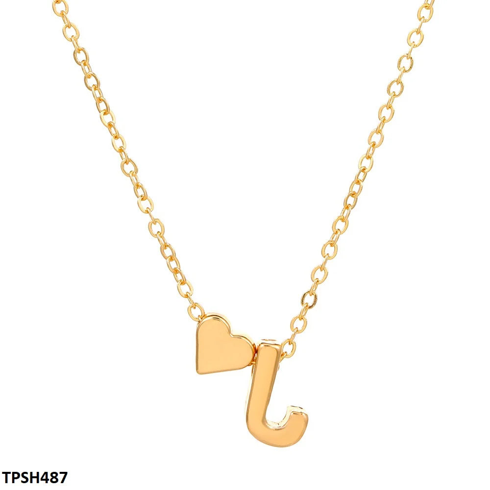 ZRJ487 QWN Alphabet Heart Pendent