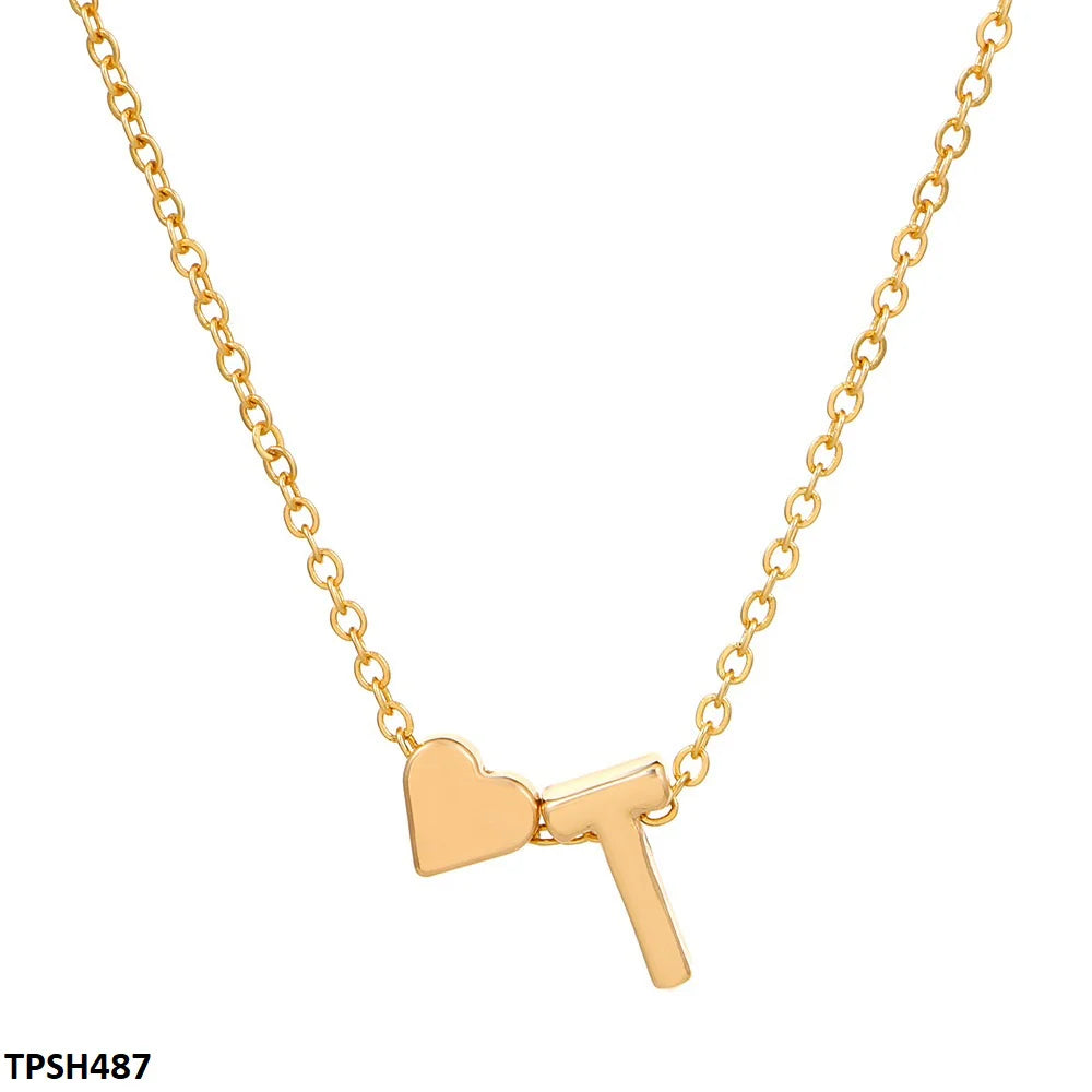 ZRJ487 QWN Alphabet Heart Pendent