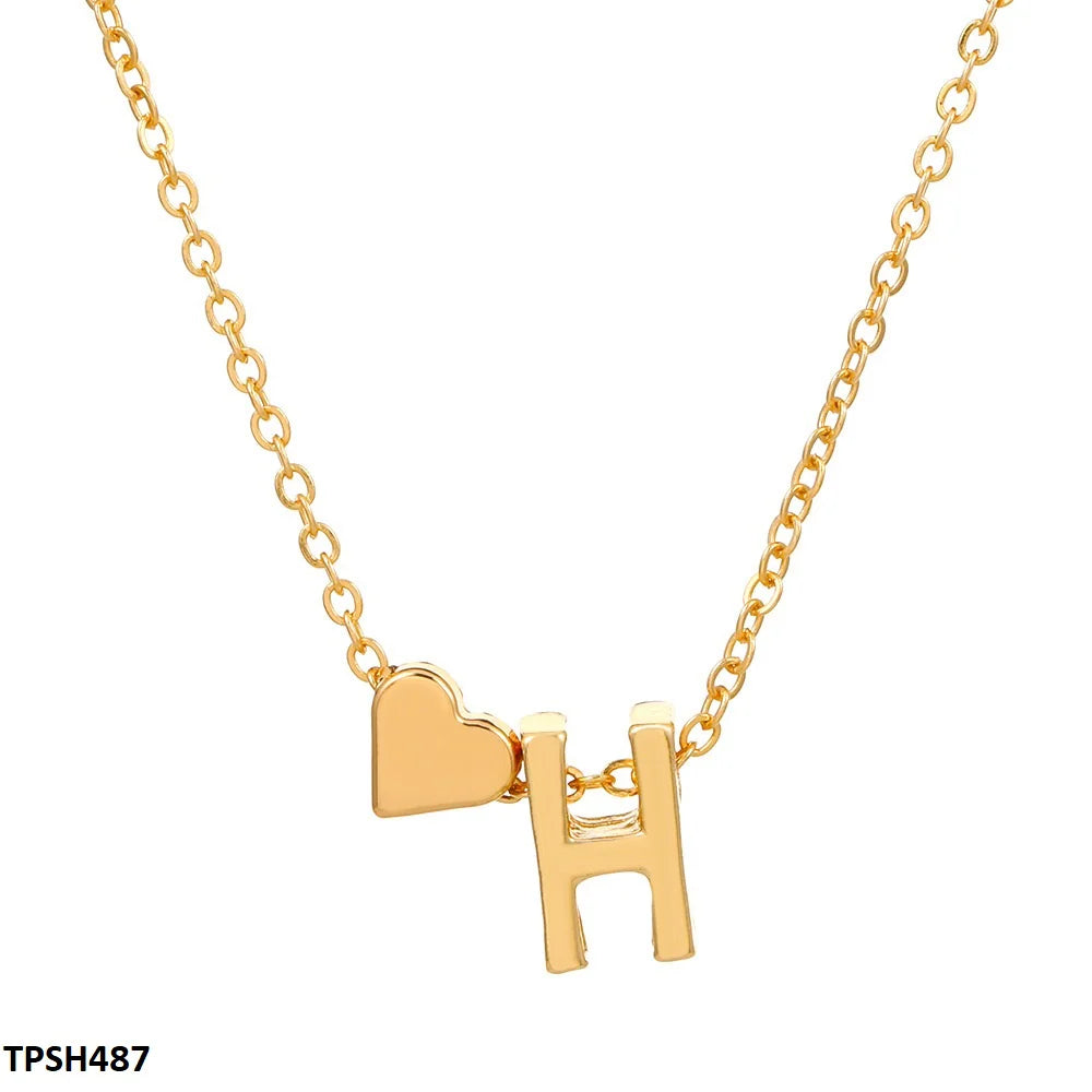 ZRJ487 QWN Alphabet Heart Pendent
