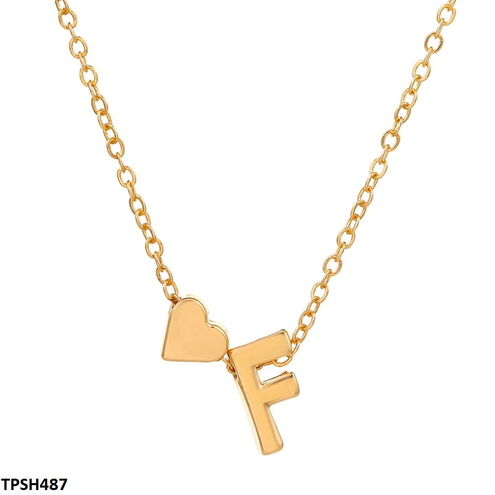 ZRJ487 QWN Alphabet Heart Pendent