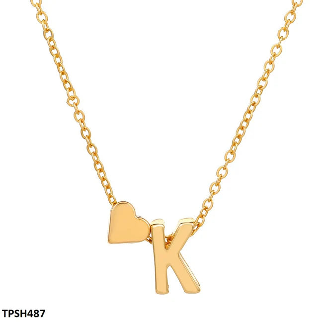 ZRJ487 QWN Alphabet Heart Pendent
