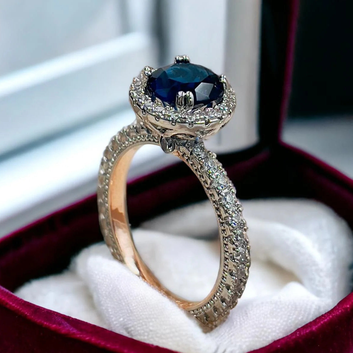ZJR0005. Blue Round Ring 👑