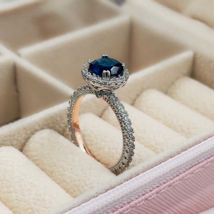 ZJR0005. Blue Round Ring 👑
