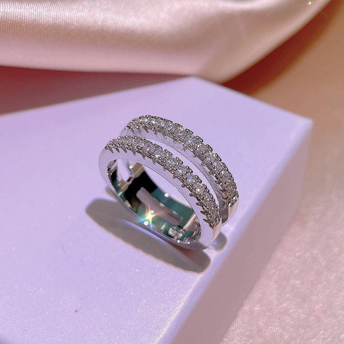 ZRJ439 KYC Imp Square Layered Ring